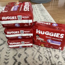 Huggies Little Movers Size 3 Diapers 