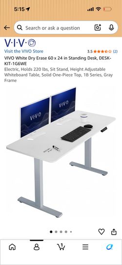 60”x24” electric standing desk