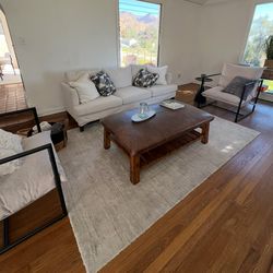 Modern Living Room Set – Sofa + 2 Accent Chairs