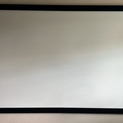 Fixed frame projection screen — 80”x45” viewing area, black velvet border, must go today
