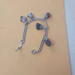 Silver Tone Charm Bracelet 