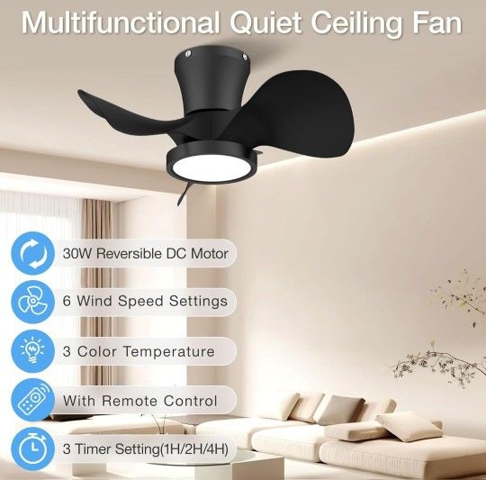 SMALL 22" CEILING FAN POWERFUL AIRFLOW