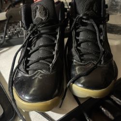 Air Jordan 6 Rings Black Patent Leather 322992-011 Mens Size 8 Shoes