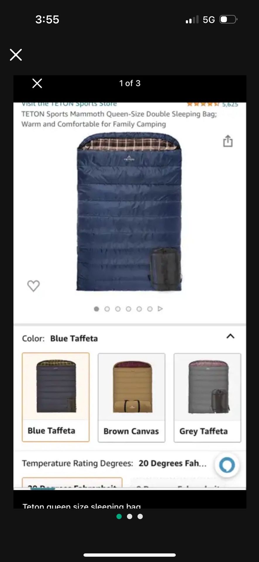 Teton Mammoth Queen Size Sleeping Bag