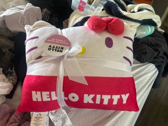 Hello Kitty Character Pillow and Throw Set