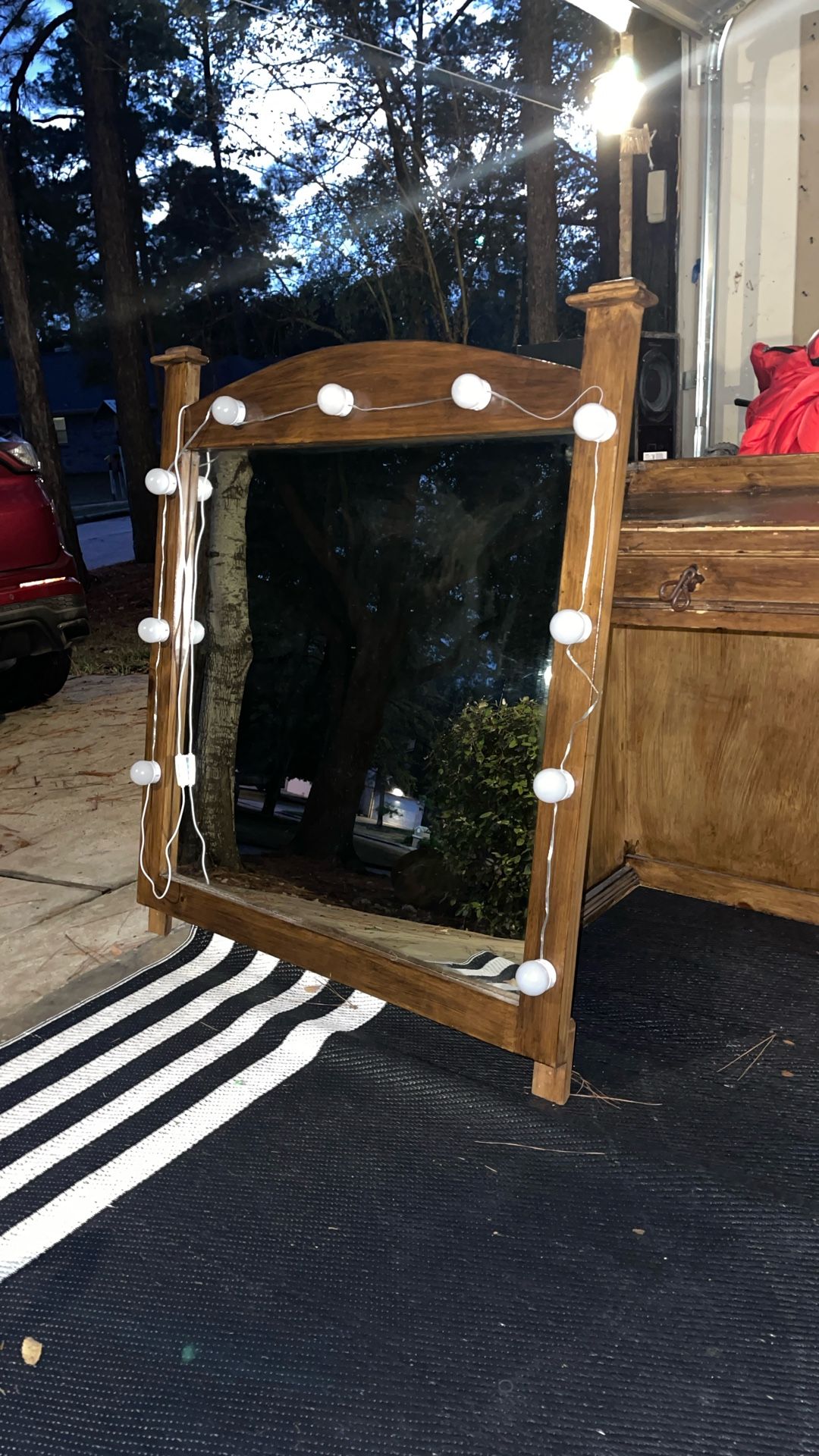 Western Vanity And Mirror