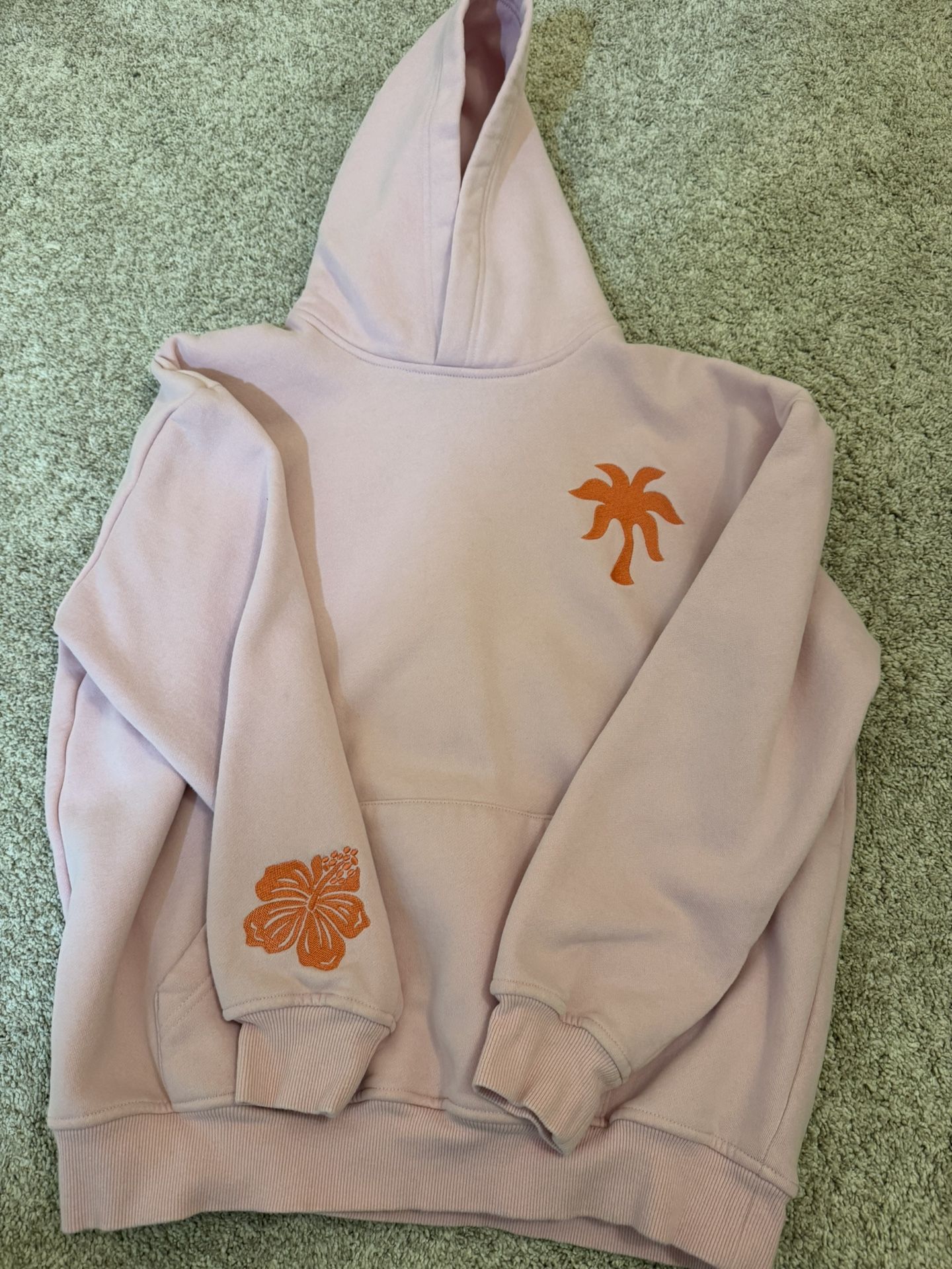 Pink Palm Puff Hoodie