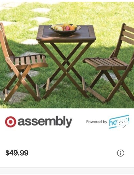 Outside Table With Two Chairs