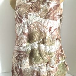 Sleeveless Layered Blouse, Small 