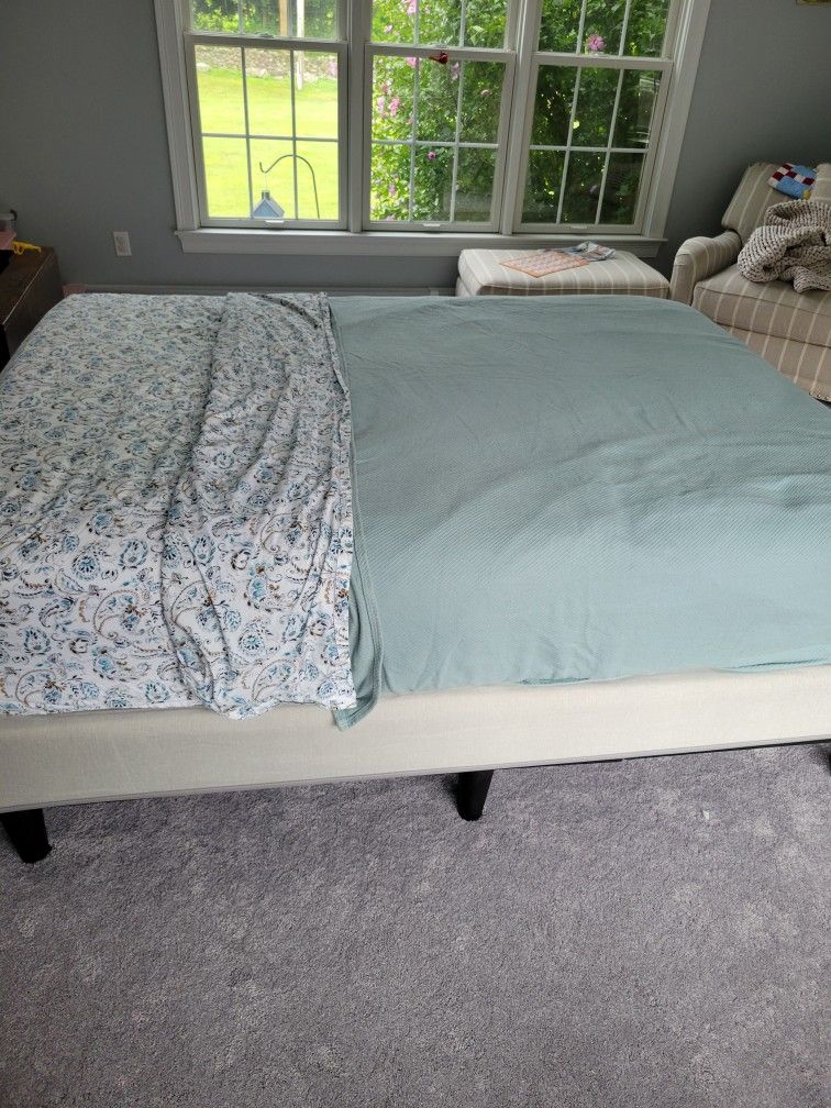 Queen Sized Sleep Number Mattress And Bed Stand