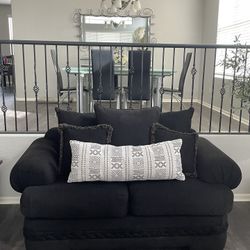 Couch And Loveseat Like  New OBO  Black Couches