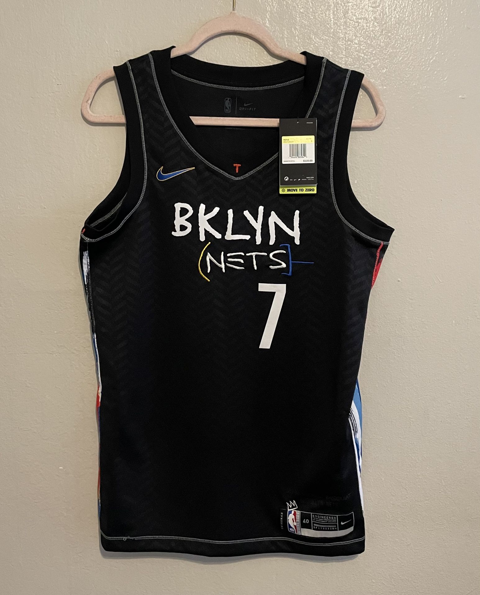 Brooklyn Nets Jersey Kevin Durant Nike NBA City Edition Jersey No 7 Size S NEW