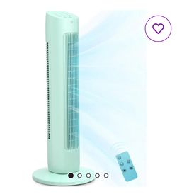 Antarctic Star Tower Fan Portable Floor Fans  85°Oscillating Fan 36" Quiet Cooling Green