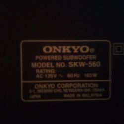 Onkyo 8 Inch Powered Subwoofer ( Home Theater) Wired