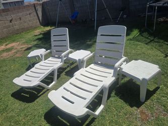 Tanning pool chairs