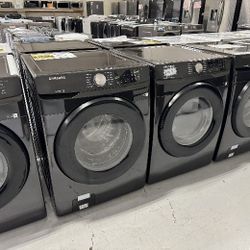 Black Smart Washer Dryer Set New 1 Year Warranty 