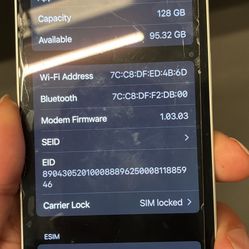 Unlocked iPhone 16E 128 GB T MOBILE 