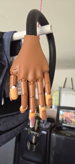 Practice hand with nails for acrylic
