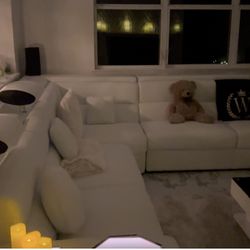 White And Black Luxury Sectional 