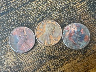 Three Beautifully Toned Pennies