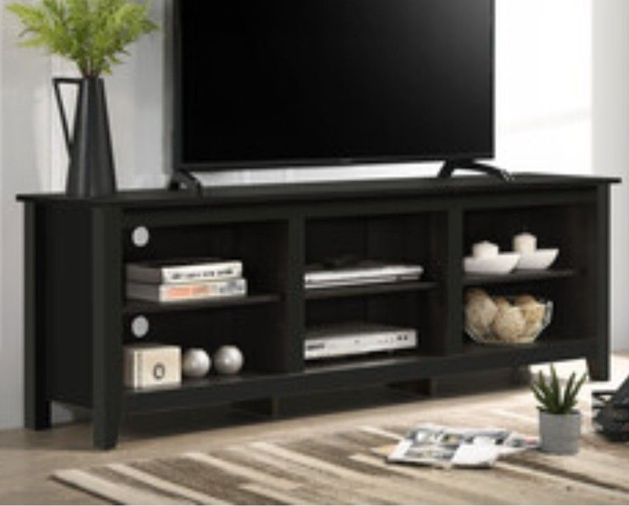 Benito Wide Black TV Stand (71")