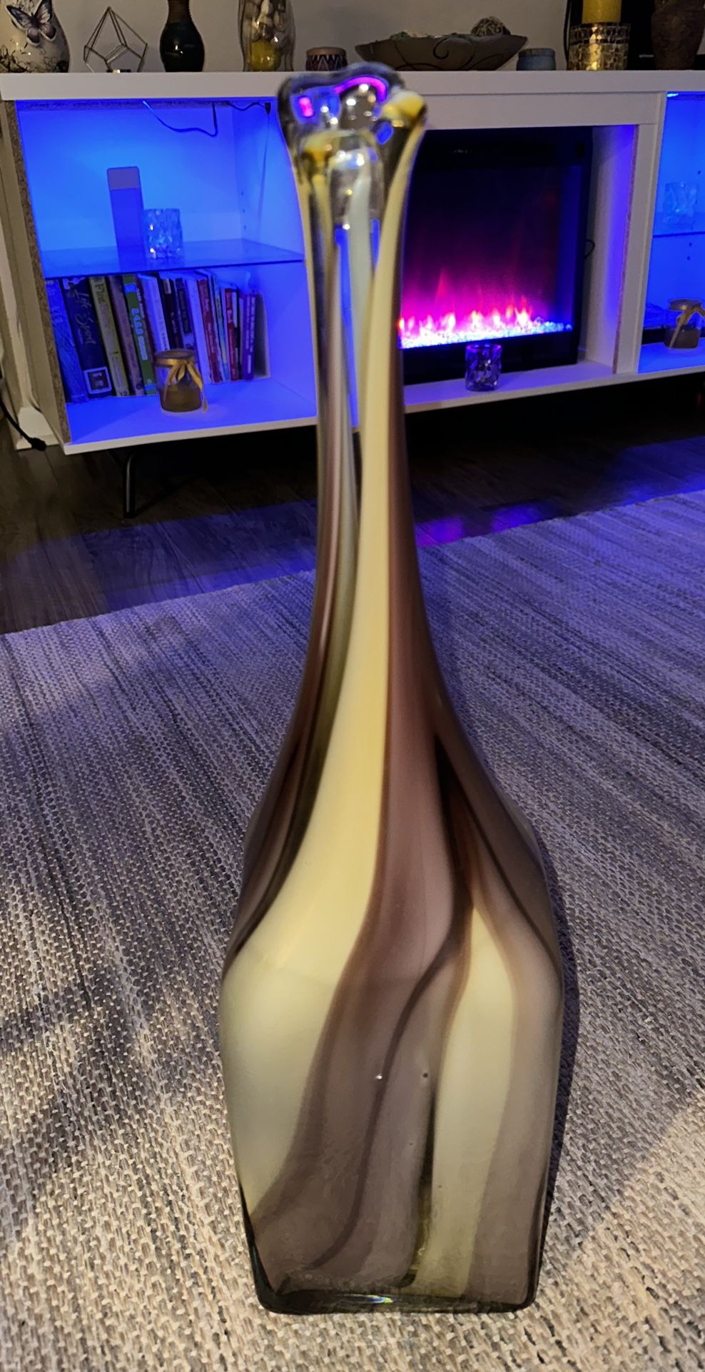 Vintage Tall glass Vase