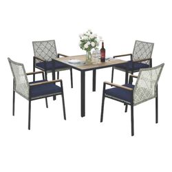 Lovmore All Weather 5 Piece Patio Table Set