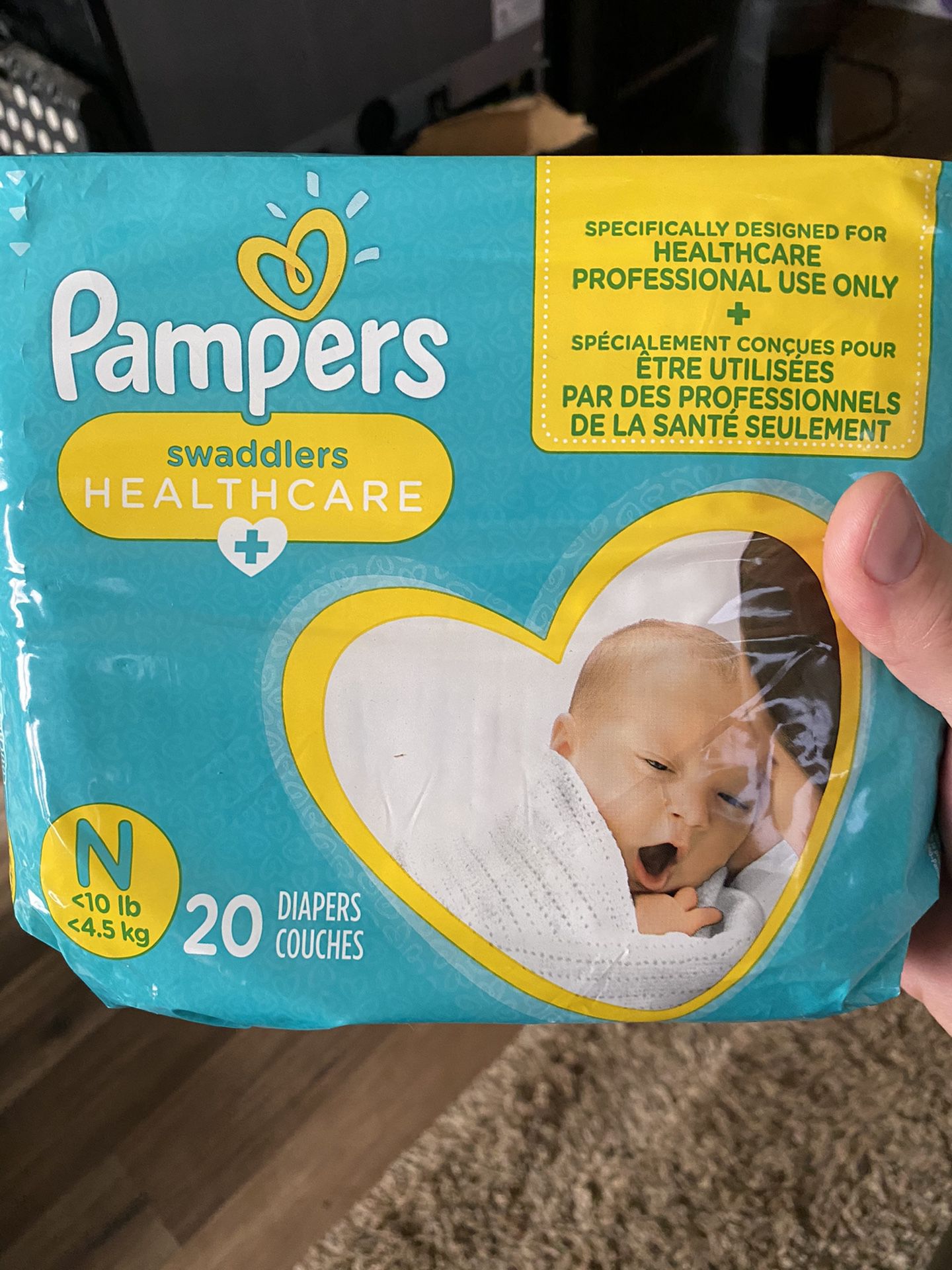 Pampers swaddlers healthcare newborn diapers 20 count