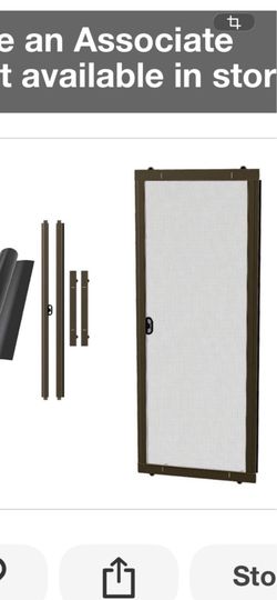 Ready-to-Assemble 36 in. x 80 in. Bronze Aluminum Sliding Screen Door with PetScreen