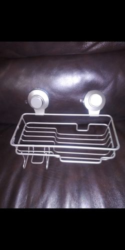Dishwasher suction cup soap and sponge holder