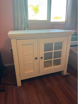 White tv stand