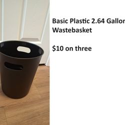 Basic Plastic Waste Basket (3 Units)