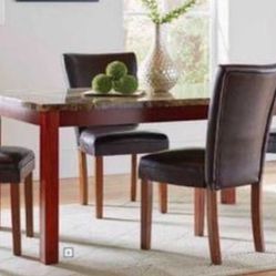 Brand New 5PC Warm Brown Dining Set