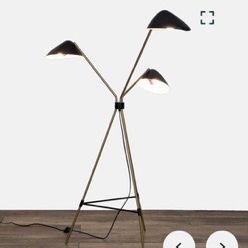 Curvilinear Mid-Century Floor Lamp Dark Bronze