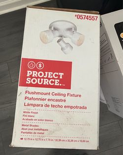 NEW Project Source 3-Light Ceiling Fixture – White