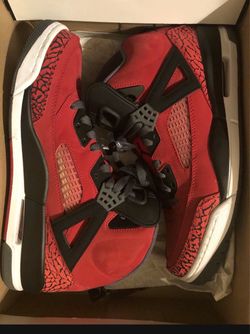 2012 NIKE AIR JORDAN SPIZIKE TORO BRAVO GYM RED BLACK 315371-601 BULLS Sz 10.5
