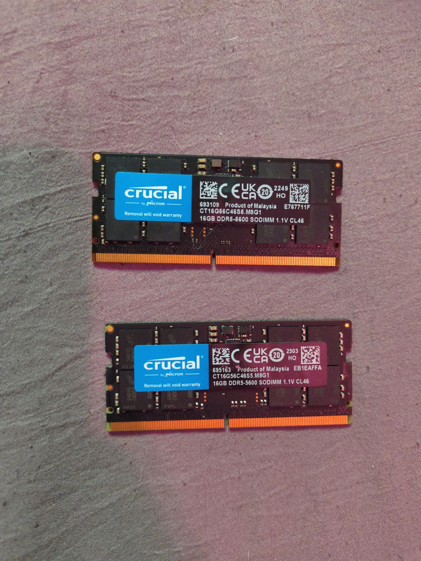 16gb Crucial DDR5-5600 SODIMM