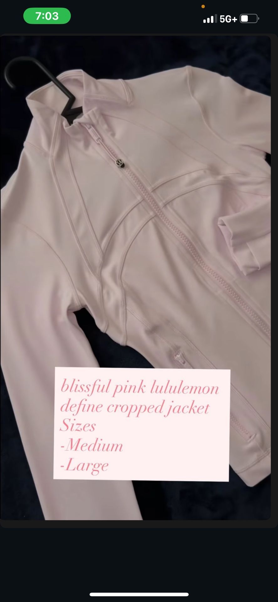Lululemon Define Pink Jacket