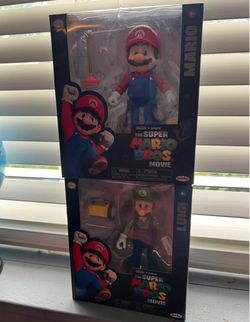 Super Mario Bros Movie Mario & Luigi Action Figures