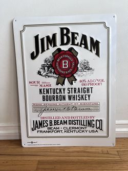 Vintage Jim Beam Metal Sign