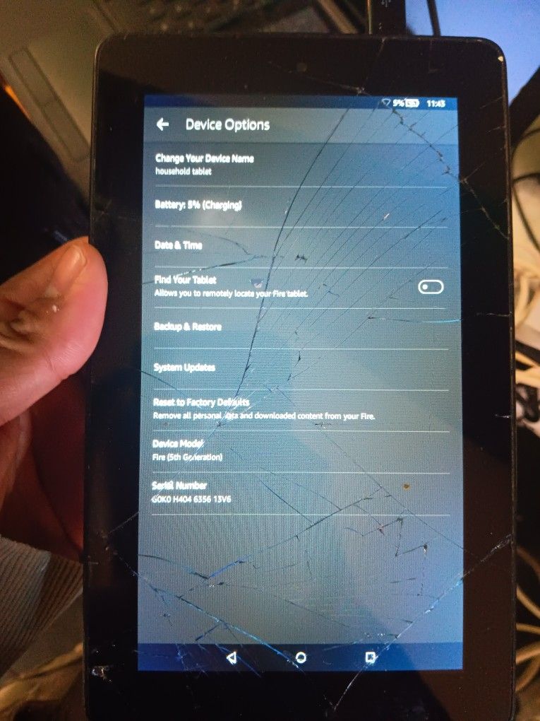 Amazon Tablet Cracked Screen Cheap As Is