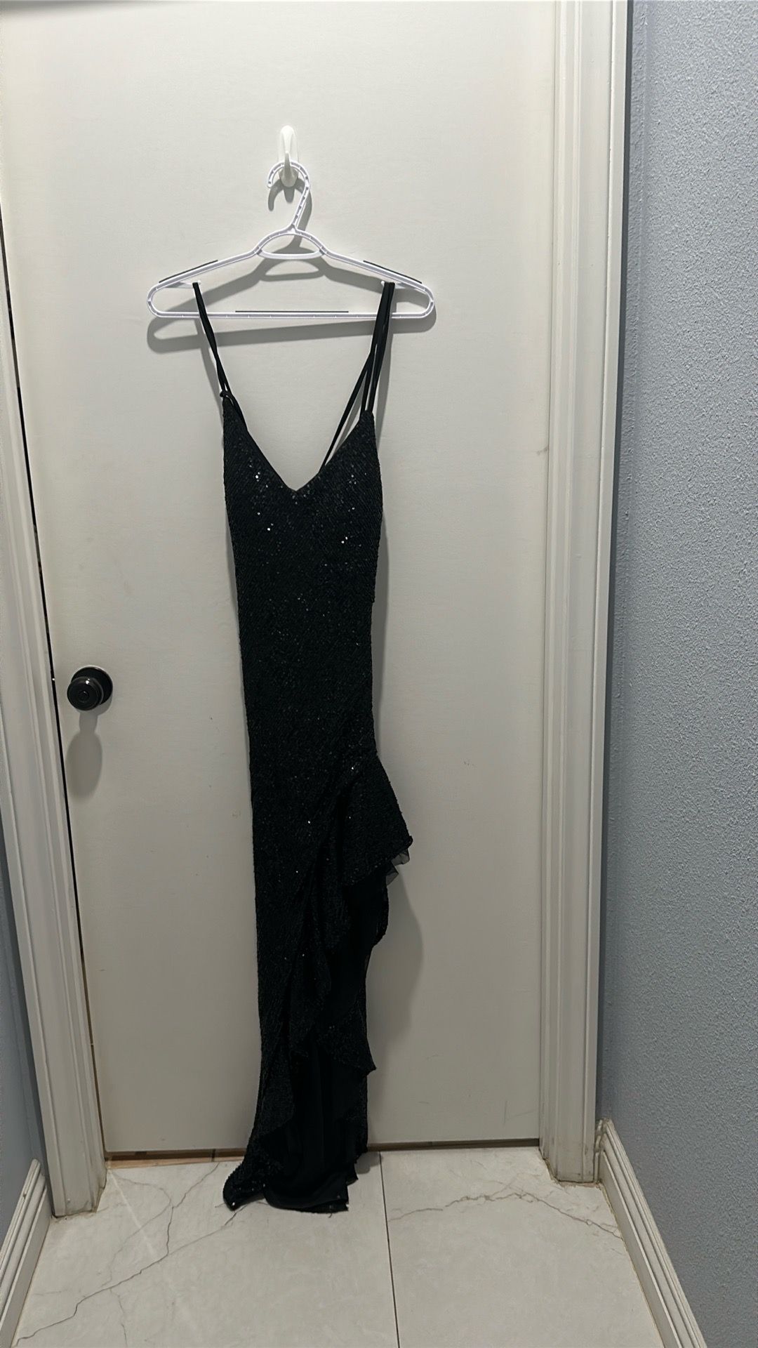 PROM Black sequins dress, Size 7