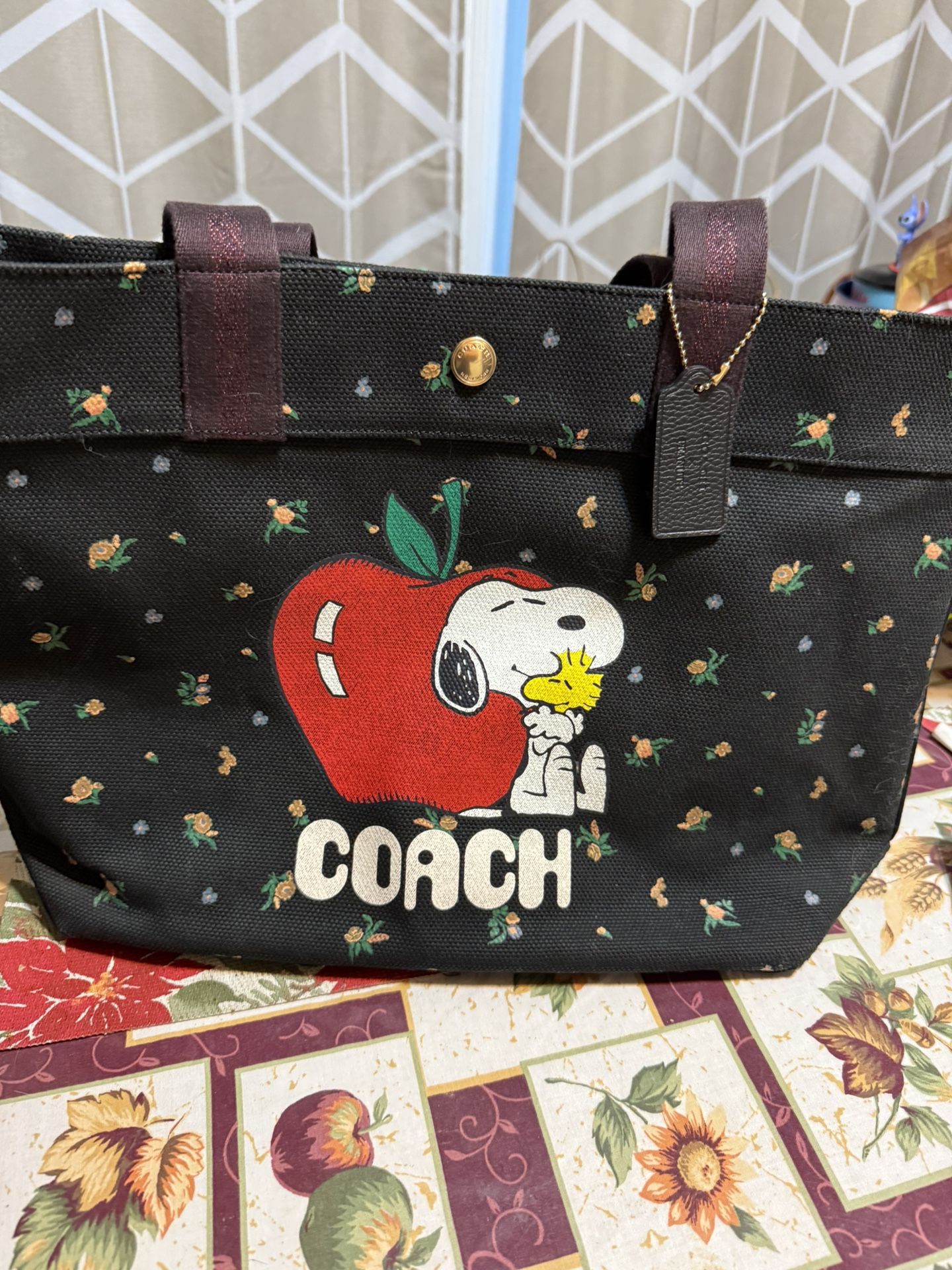 Coach Peanuts Snoopy Cloth Tote With Tags