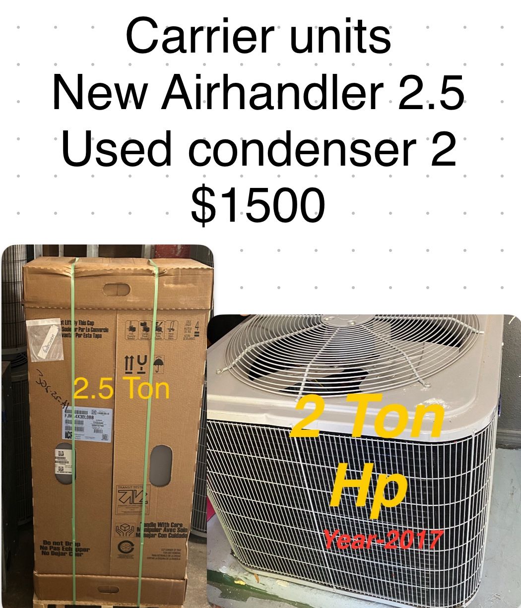 Carrier Aircondition 2.5-2 Ton System 