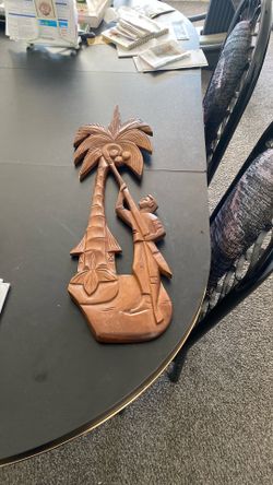 Vantage MCM Tiki Carved Wood