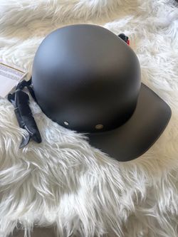 DOT Certified Matte Black baseball cap Motorcycle  Helmet