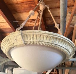 Stone ceiling light fixture