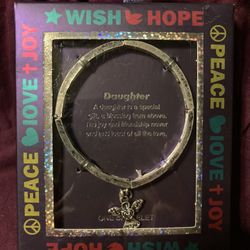 New “Daughter” Bracelet with Angel Charm 