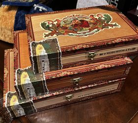Beautiful Wooden Cigar Boxes (NO CIGARS) $8 ea or 2 for $6