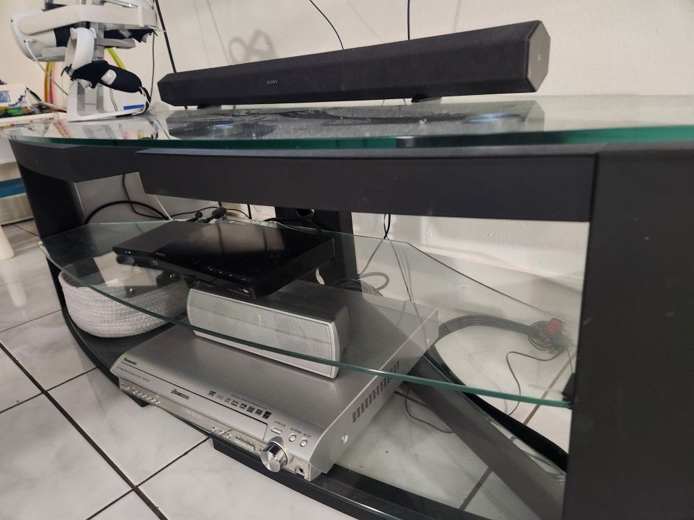 Glass Media Console Only! No Electronics Pictured